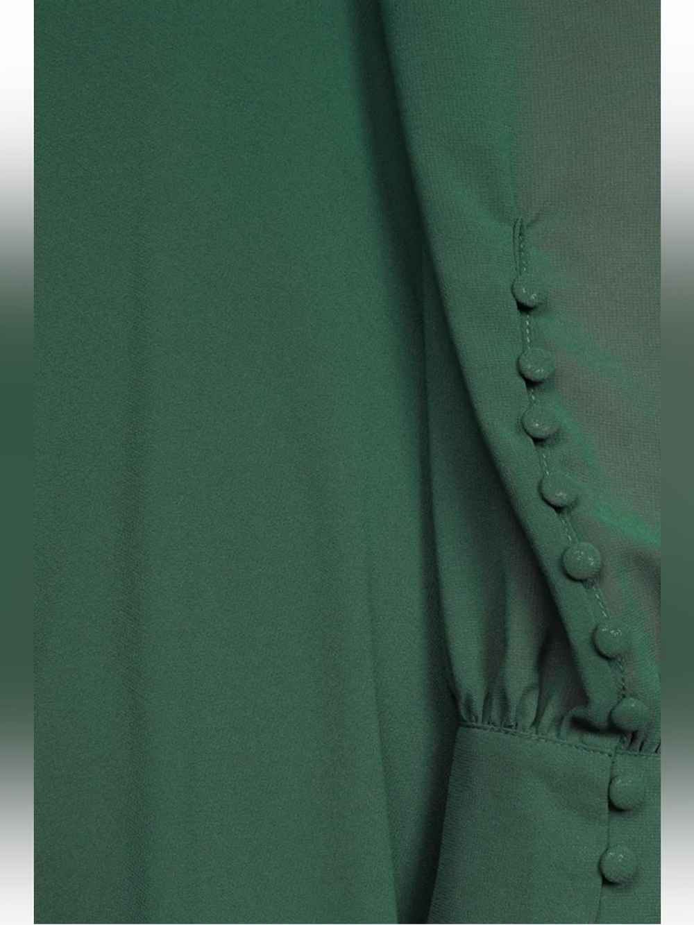 Lulus My Whole Heart Emerald Green Long Sleeve Wrap Dress. Size L - Picture 3 of 10